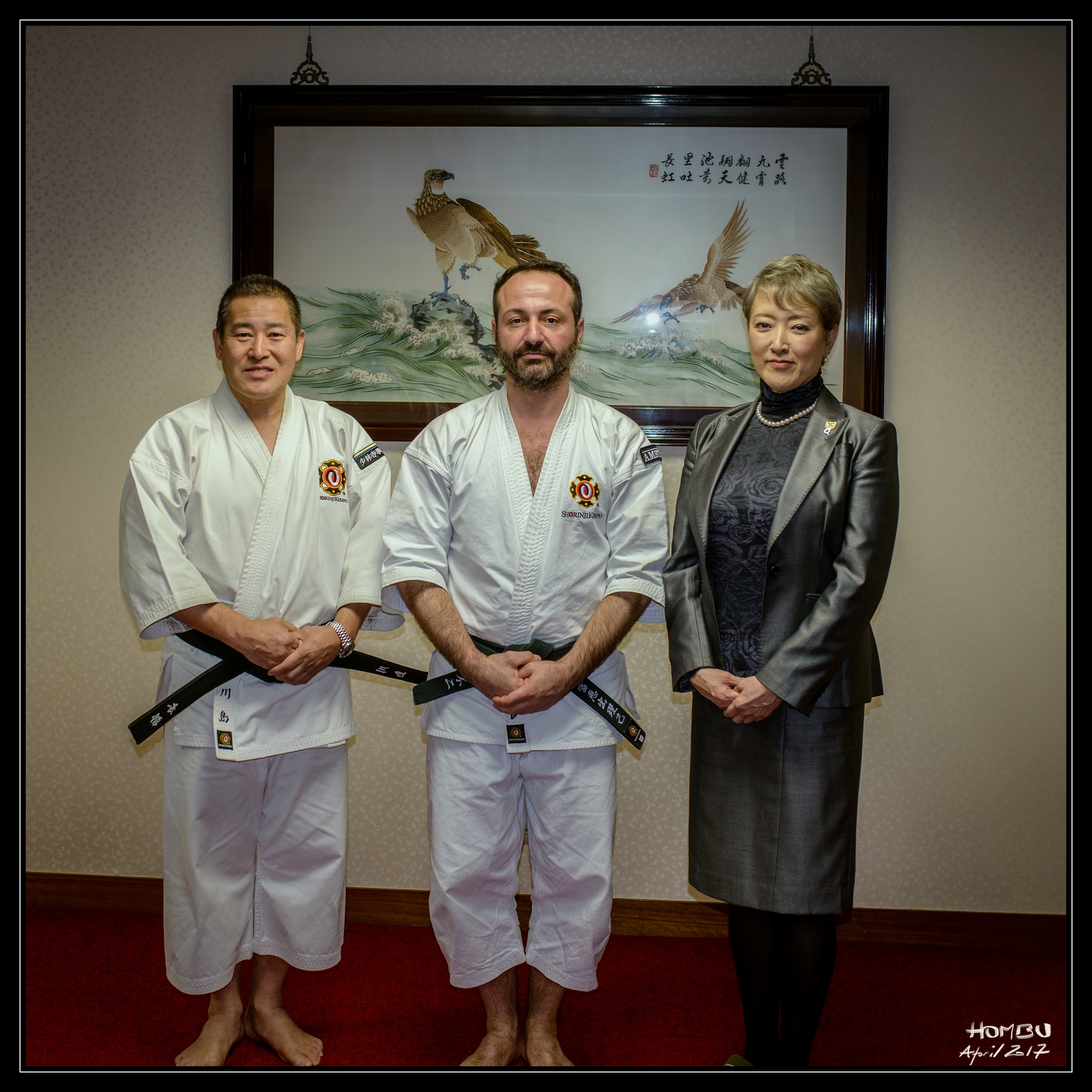 Federico &amp; Yuki So and Kawashima sensei (8th dan) 2017